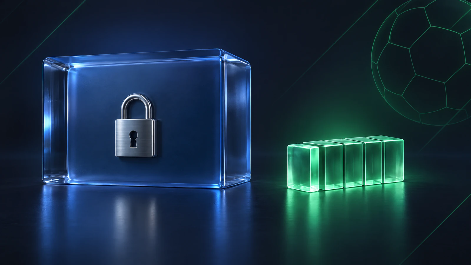A large locked block of money kept apart, and a small separate green block for betting, cut into equal stakes